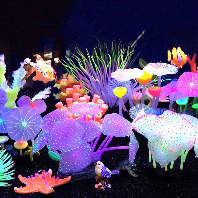 Силиконовые светящиеся искусст – обзор и цена Live Plant Aquarium