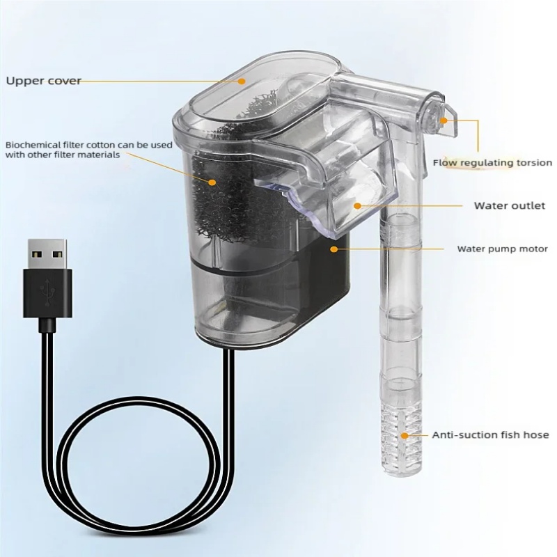 Миниатюрный подвесной USB-филь – обзор и цена Planted Aquarium Cleaning