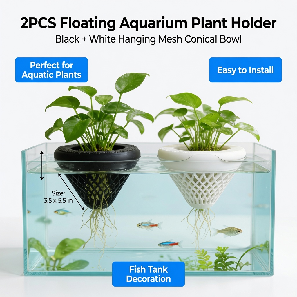 2 шт. плавающих держателей для – обзор и цена Plant Aquarium Pot